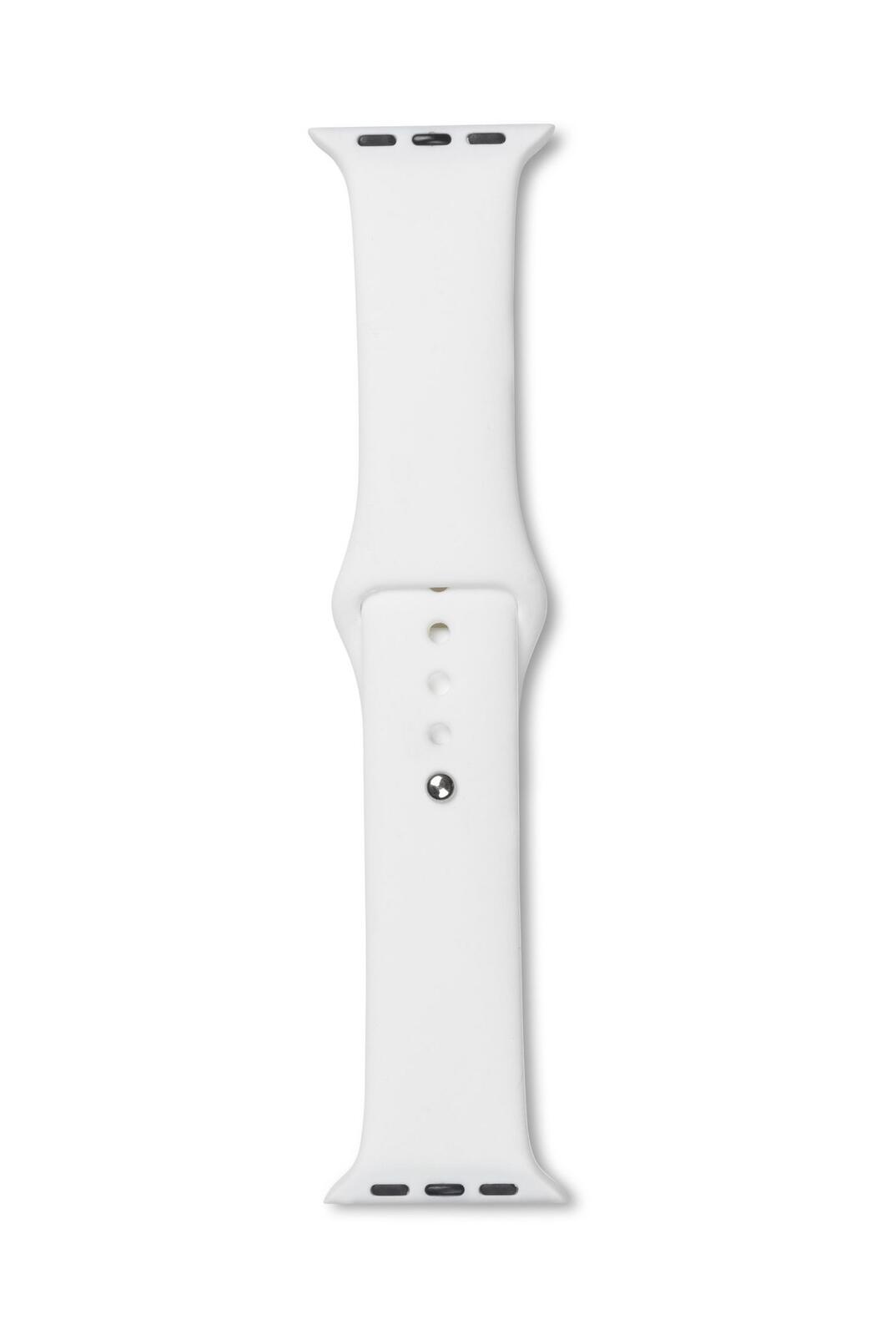 eSTUFF ES660101 accessorio indossabile intelligente Band Bianco Silicone (Apple Watch Silicone Strap - Color White. Width 40 mm