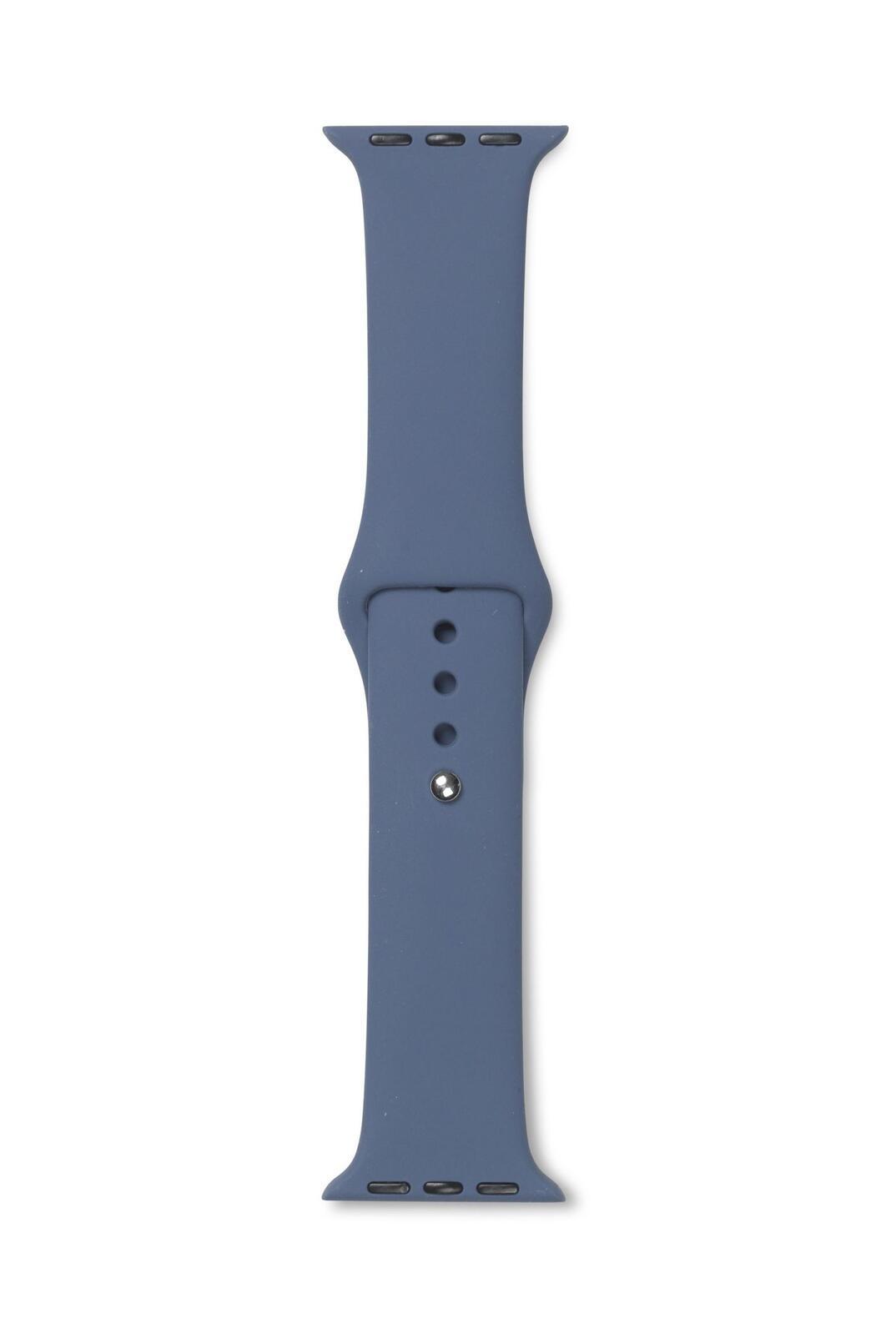 eSTUFF ES660103 accessorio indossabile intelligente Band Blu Silicone (Apple Watch Silicone Strap - Color Midnight Blue. Width