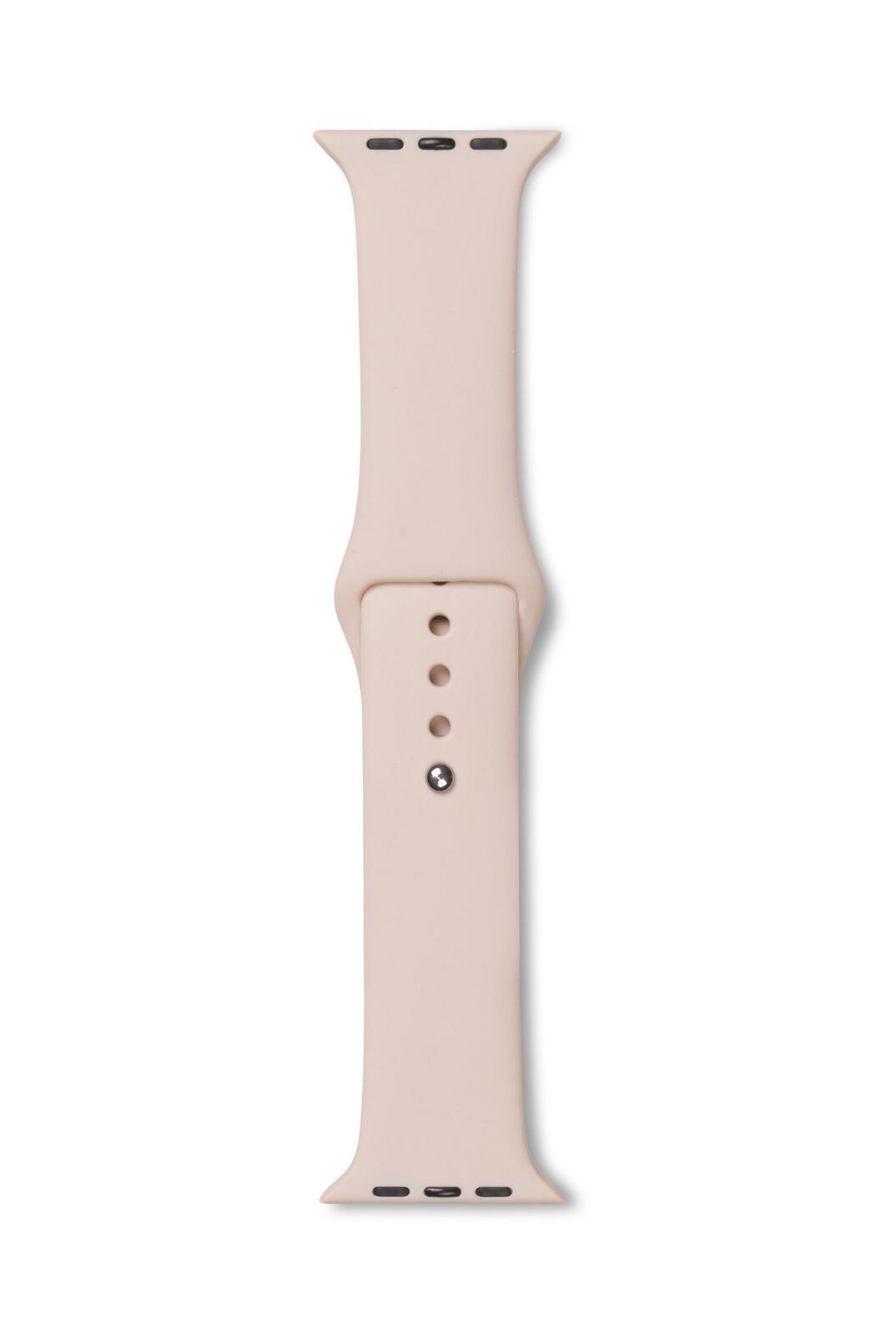 eSTUFF ES660122 accessorio indossabile intelligente Band Rosa Silicone (Apple Watch Silicone Strap - Color Sand Pink. Width 44