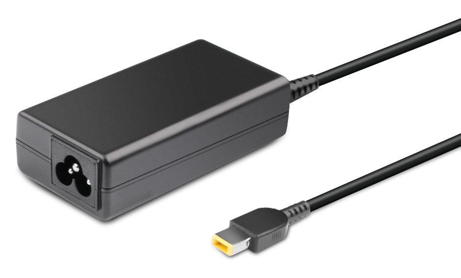 CoreParts MBXLE-AC0014 adattatore e invertitore Interno 65 W Nero (Power Adapter for Lenovo - 65W 20V 3.25A PlugSquare - Includ
