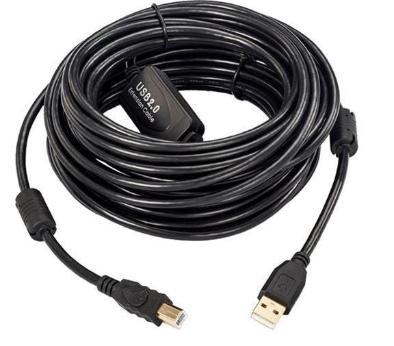 Microconnect USBAB20B-ACTIVE cavo USB 20 m USB 2.0 USB A USB B Nero (Active USB 2.0 A-B Cable 20M - With integrated - repeater/