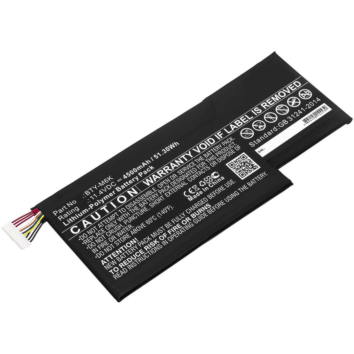CoreParts MBXMSI-BA0011 ricambio per laptop Batteria (Laptop Battery for MSI 51WH - Li-ion 11.4V 4.5Ah 51WH - Li-ion 11.4V 4.5A