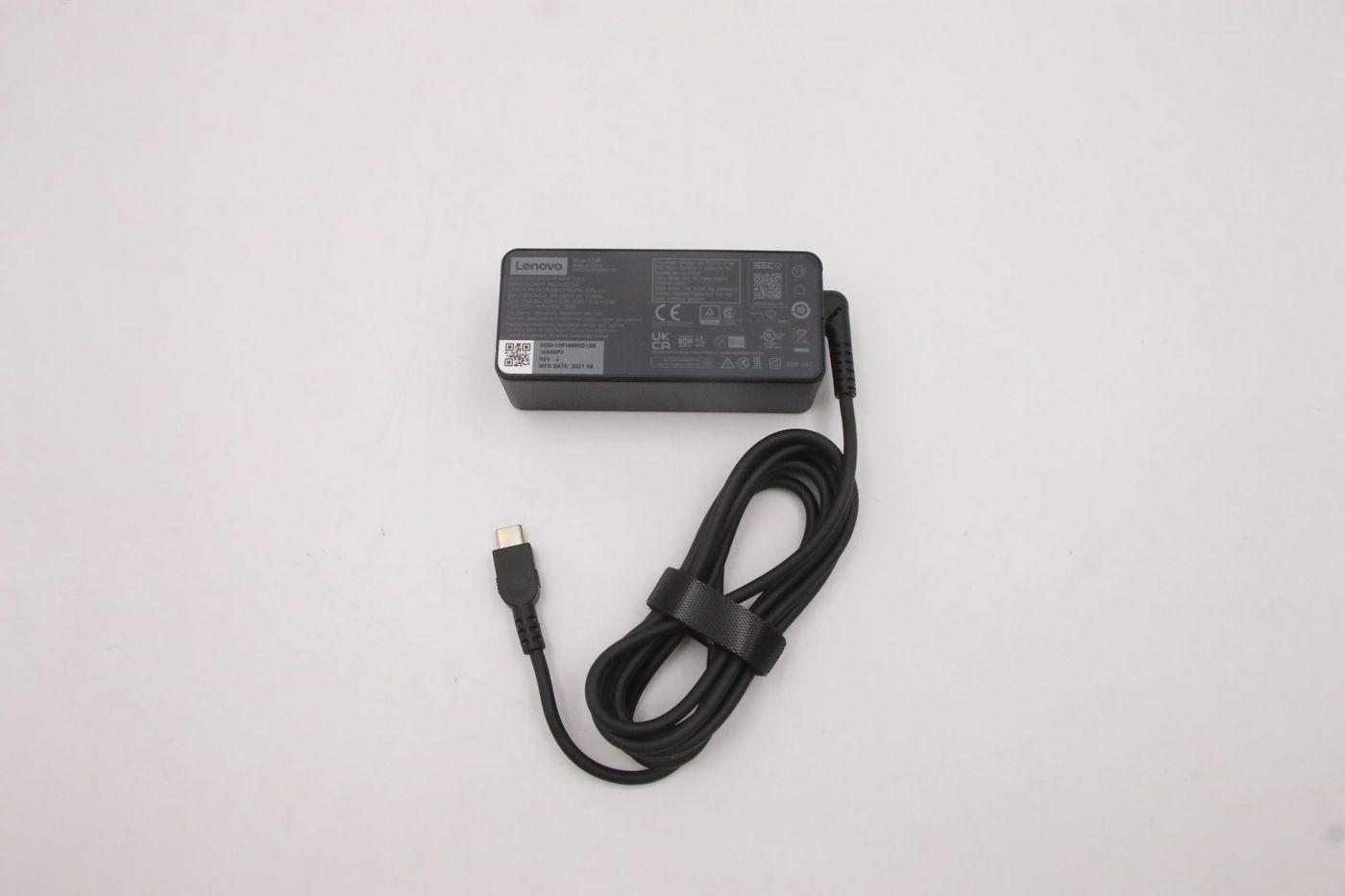 45W USB Type-C AC adapter for - Lenovo laptops 45W 2pin - NON-PCC ac adapter FRU - Warranty: 6M