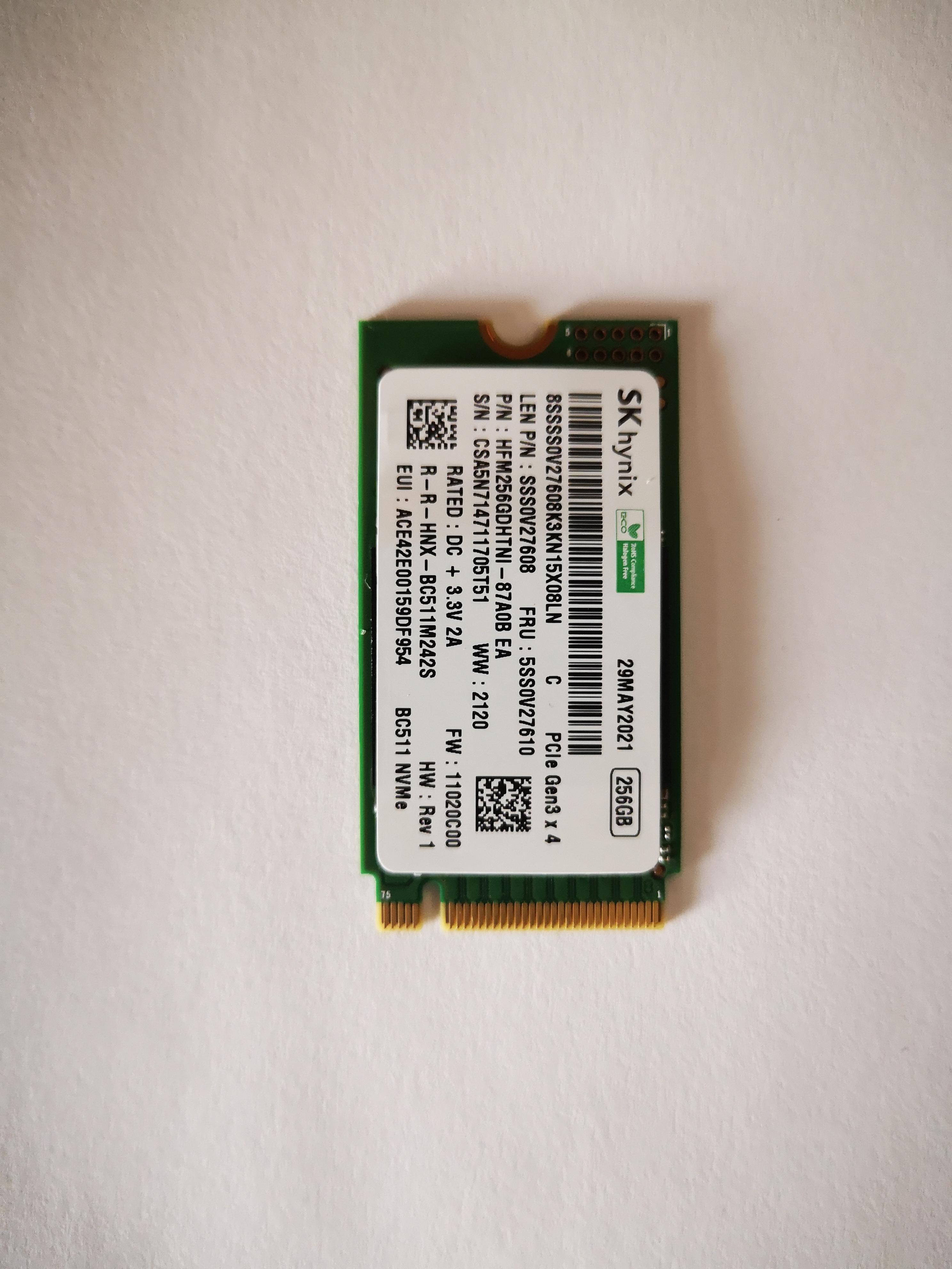 SKHYNIX SOLID STATE DRIVE SSD 256GB M.2 MINI NVME HFM256GDHTNI-87A0B OEM BULK