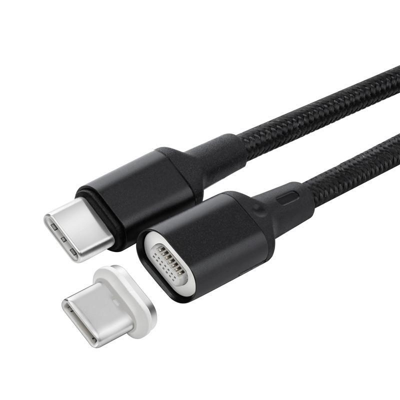 Microconnect USB3.1CC1-MAGNET cavo USB 1 m USB 3.2 Gen 1 [3.1 Gen 1] USB C Nero (USB-C Magnet Cable, 1m, Black - Support QC3.0