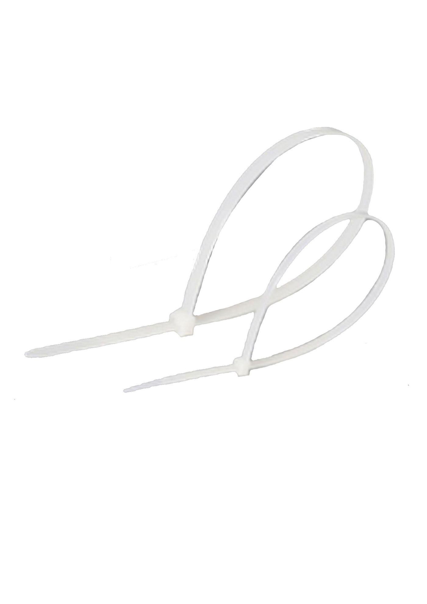 Cable tie white 7.5 x 350...