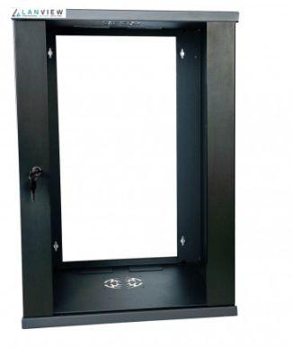 Lanview LVR242510 rack 10U Da parete Nero (Flatpack 19 Wall Mounting - Cabinet 10U H488 x W500 x - D500 mm - Warranty 60M)
