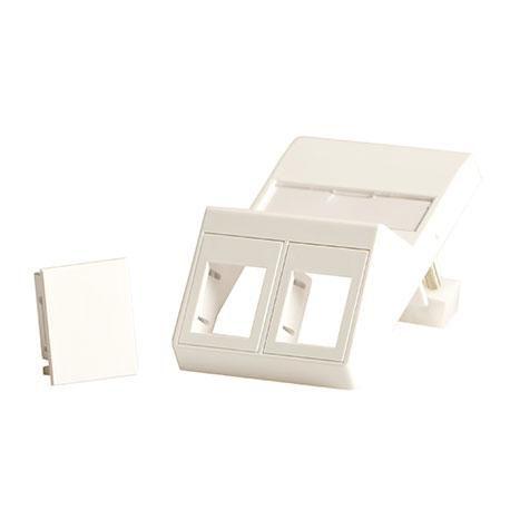 Wall plate angled for 2 x - keystone. Fits 50x75 mm LK - FUGA outlet white - Warranty 300M