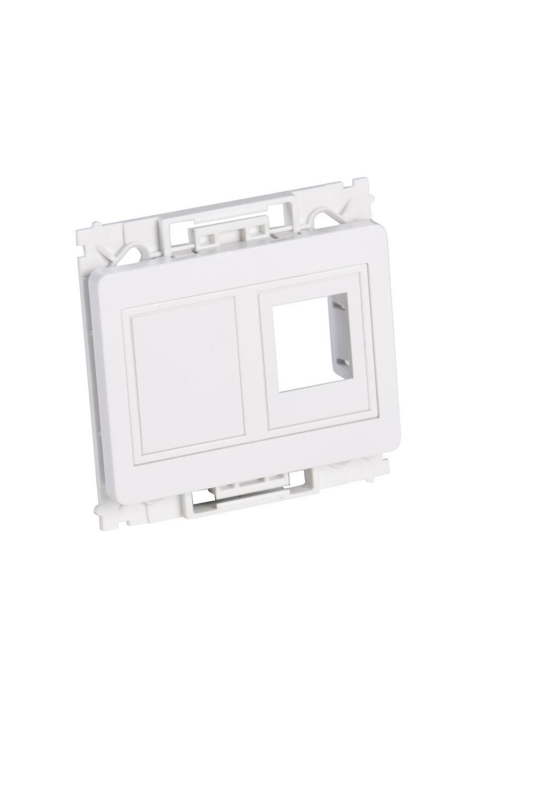 Wall plate 2 x keystone for - OPUS outlet white - Warranty 300M