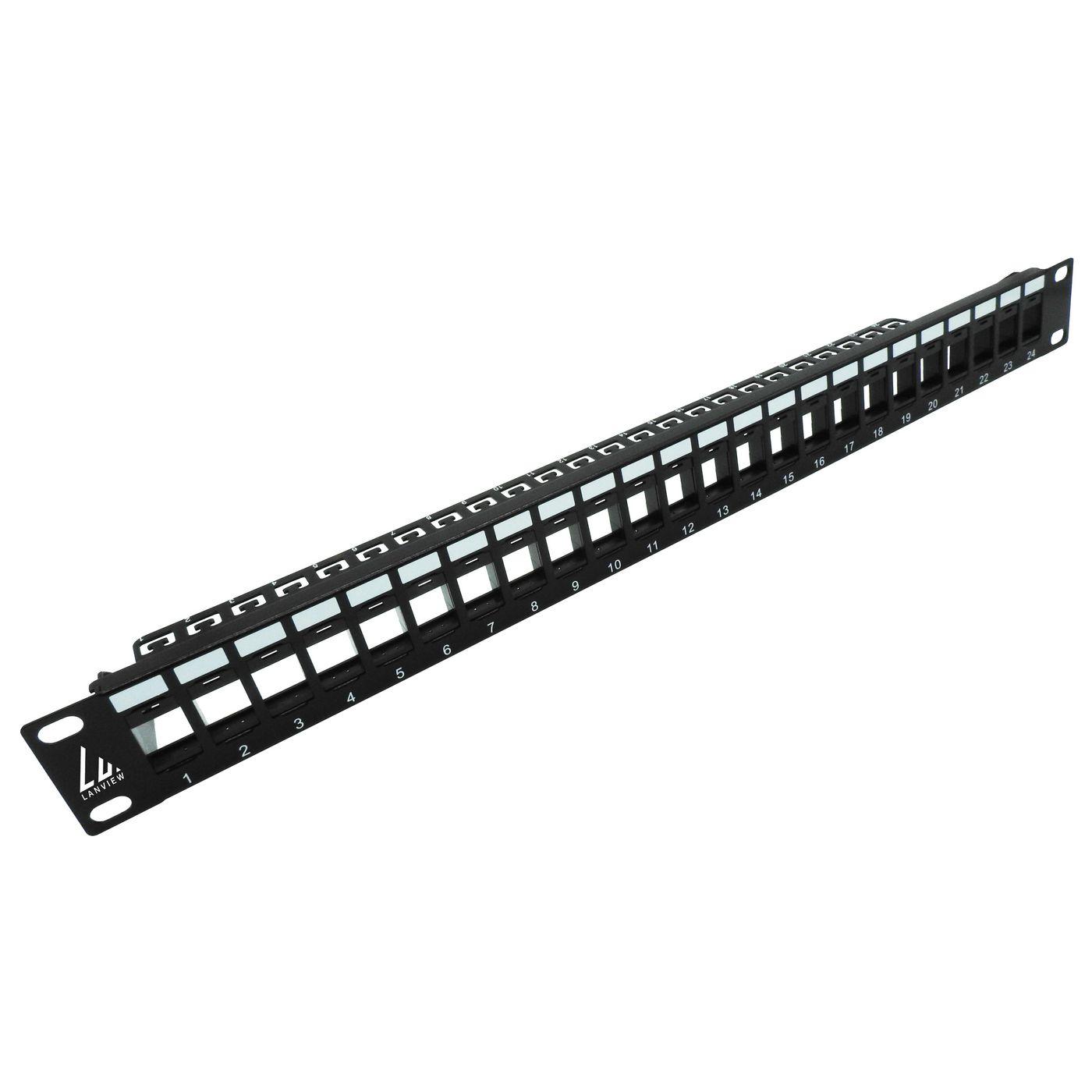 Lanview LVN127596 pezzo di pannello 1U (24-port UTP Cat5e Cat6 - patch panel 1U for 19 rack - Warranty 300M)