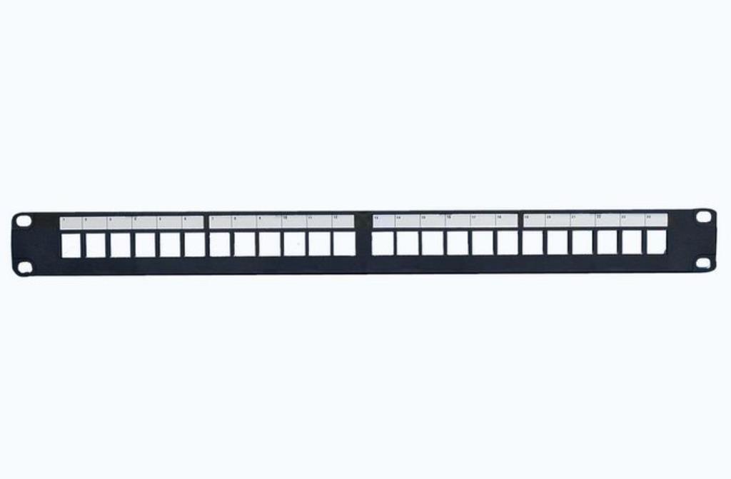 Patch Panel 24-Port Unshielded - Cat5e Cat6 Cat6A