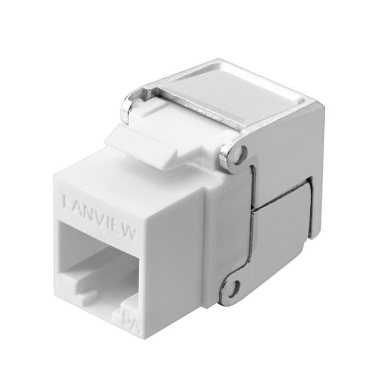 Frutto Keystone RJ45 Cat 6a UTP Unshielded flip jack - Bianco