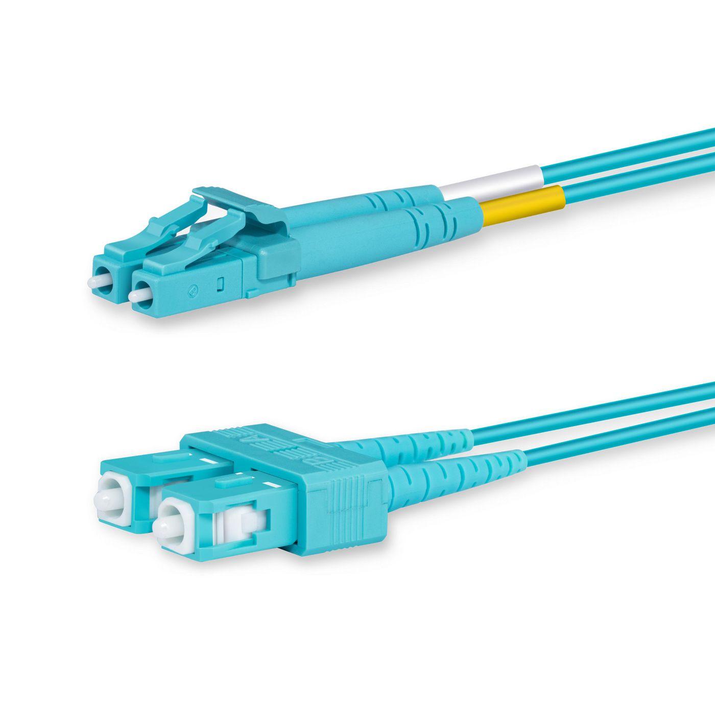 Lanview LVO231477 cavo a fibre ottiche 1 m 2x LC 2x SC OM3 Colore acqua (LC-SC multi mode fibre cable - dublex OM3 50/125 LSZH