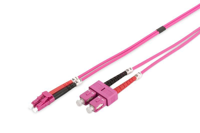 Lanview LVO231814 cavo a fibre ottiche 2 m 2x SC 2x LC OM4 Porpora (SC-LC Multi mode fibre cable - dublex OM4 50/125 LSZH 2M -