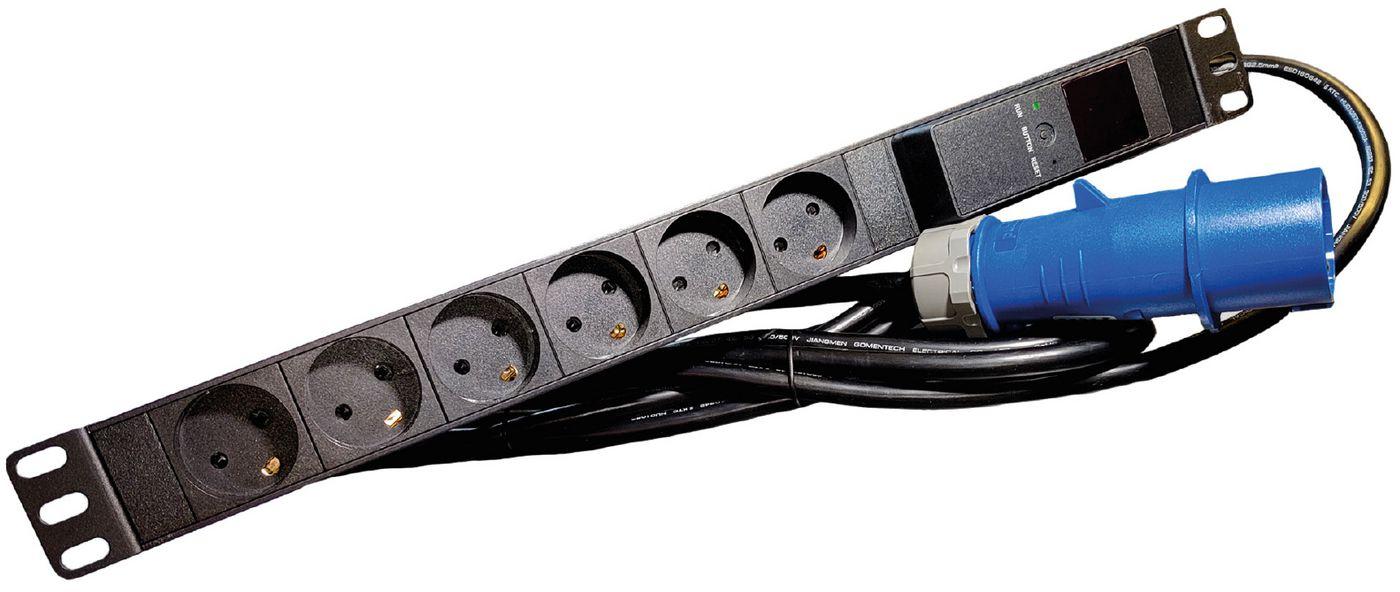 Lanview LVR261876D unit di distribuzione dell'energia PDU 6 presae AC 1U Nero (19" rack mount power strip - 1U 16A with 6 x Da