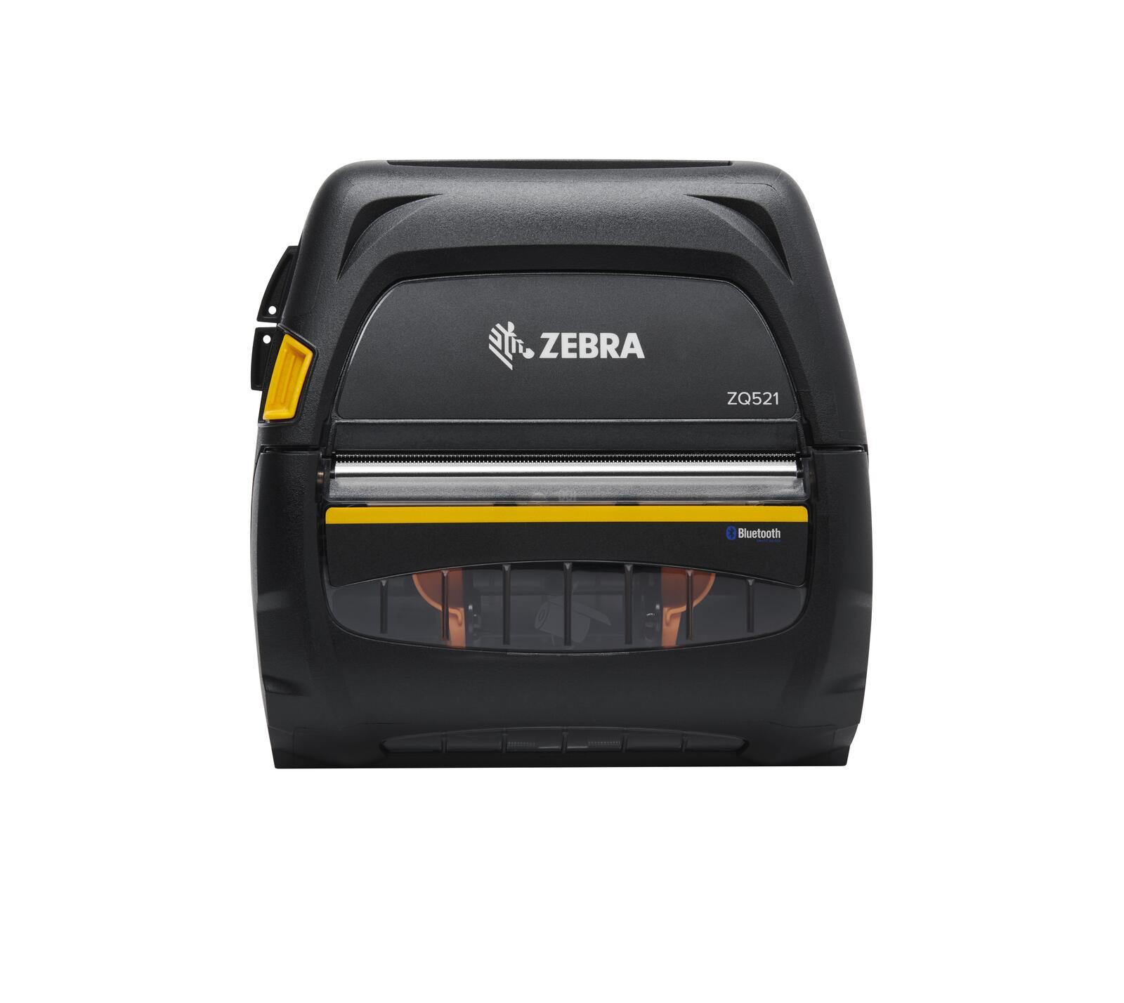 Stampante mobile ZQ521 zebra (modello termico, larghezza dei supporti 113 mm, doppio modulo radio, WLAN, Bluetooth, USB)