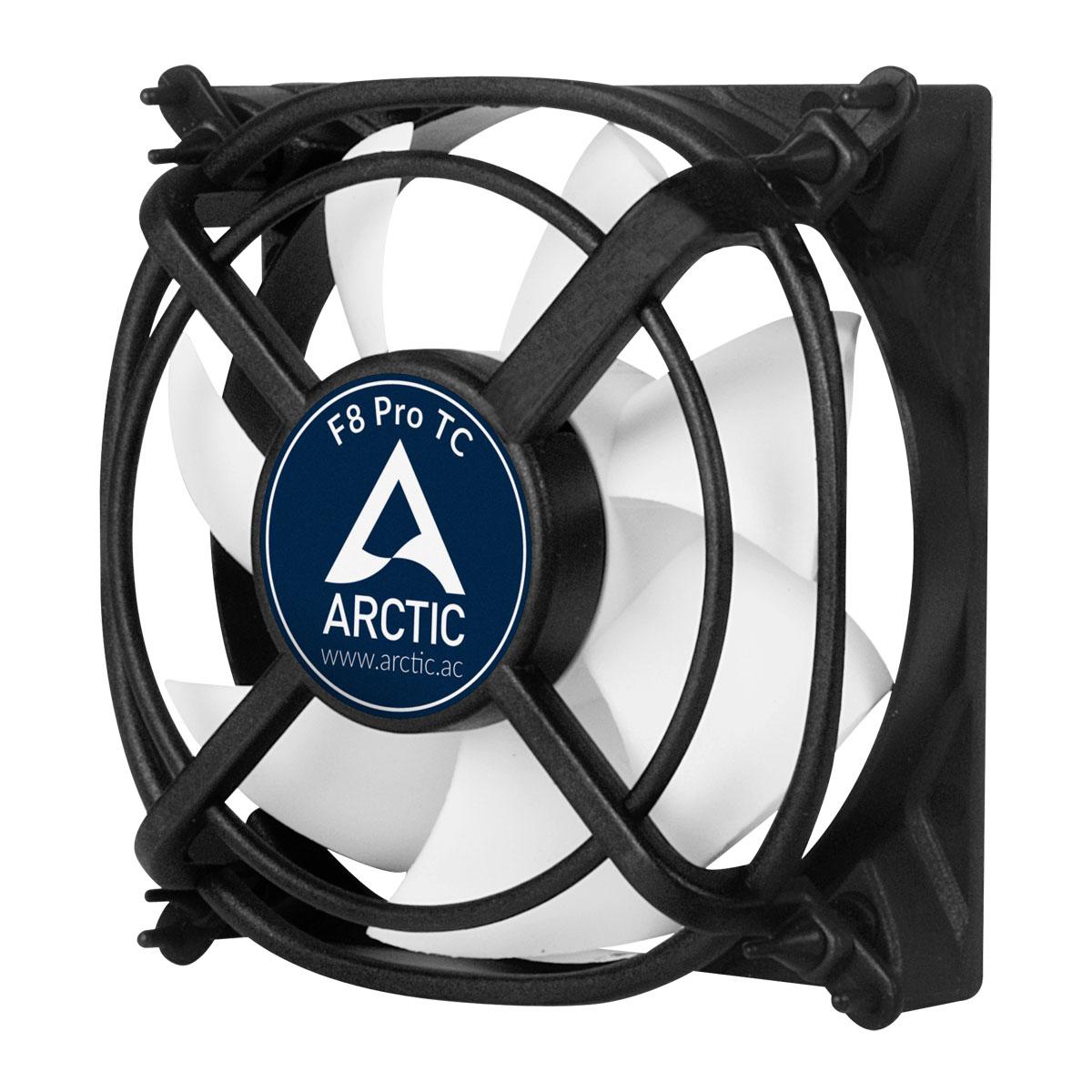 ARCTIC F8 Pro TC Case per computer Ventilatore 8 cm Nero Bianco 1 pz