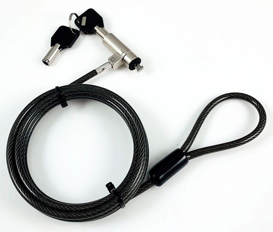 Security lock with keys for - Kensington Nano security slot - GLB220103 Nano Type 4.5mm x 180cm Cut-resistant 7x7 twisted stran