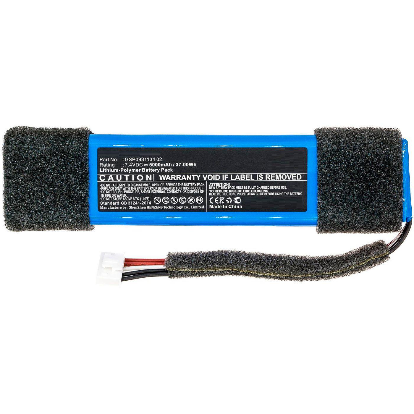 CoreParts MBXSPKR-BA165 ricambio per apparecchiature AV Batteria (Battery 37Wh Li-Pol 7.4V - 5000mAh Blue for Speaker 37Wh - Li