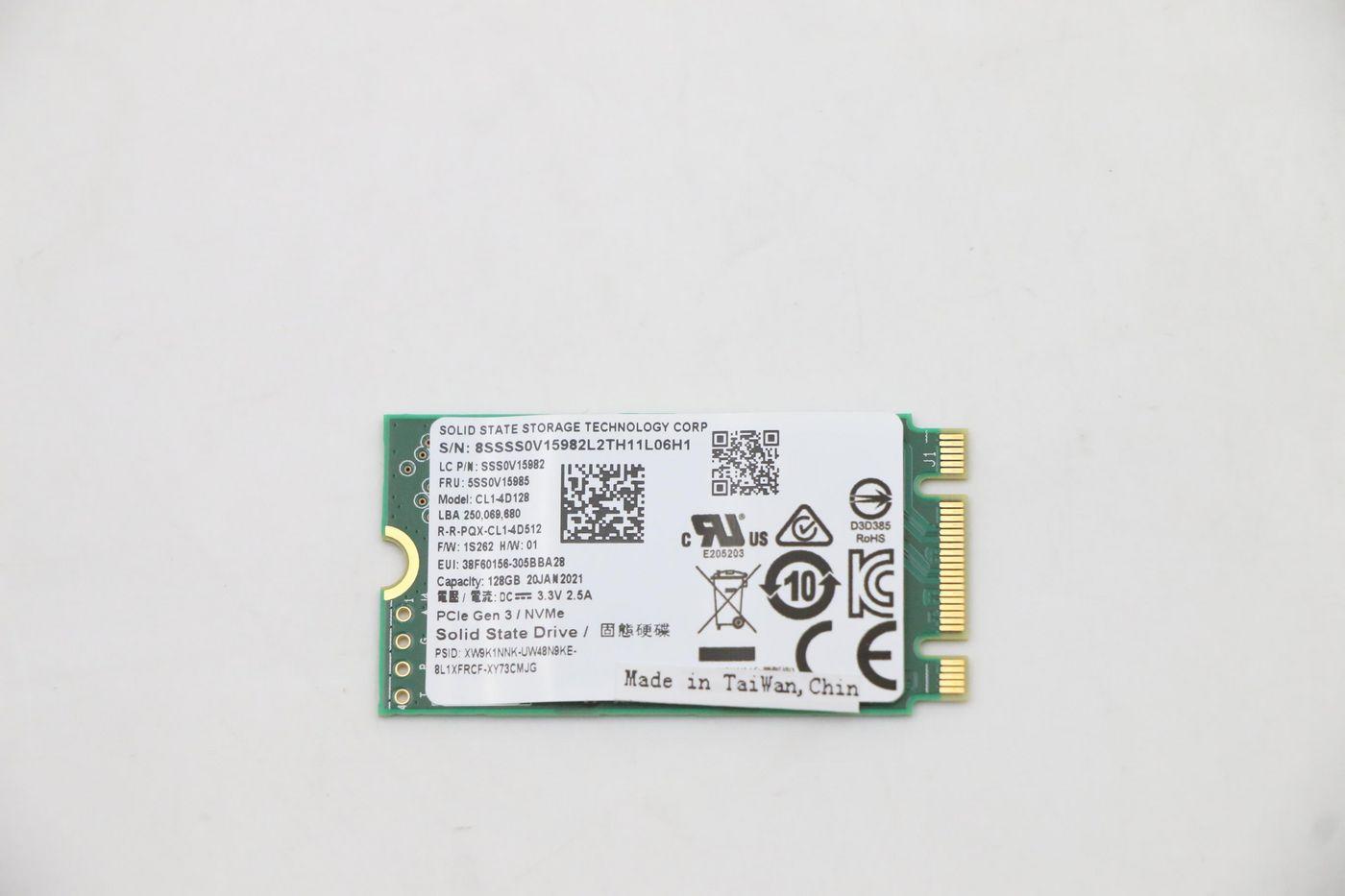 Lenovo 5SS0V15985 drives allo stato solido 128 GB M.2 PCI Express (Liteon CL1-4D128 128GB M.2PCIe - 2242 SSD Warranty: 6M) [5SS