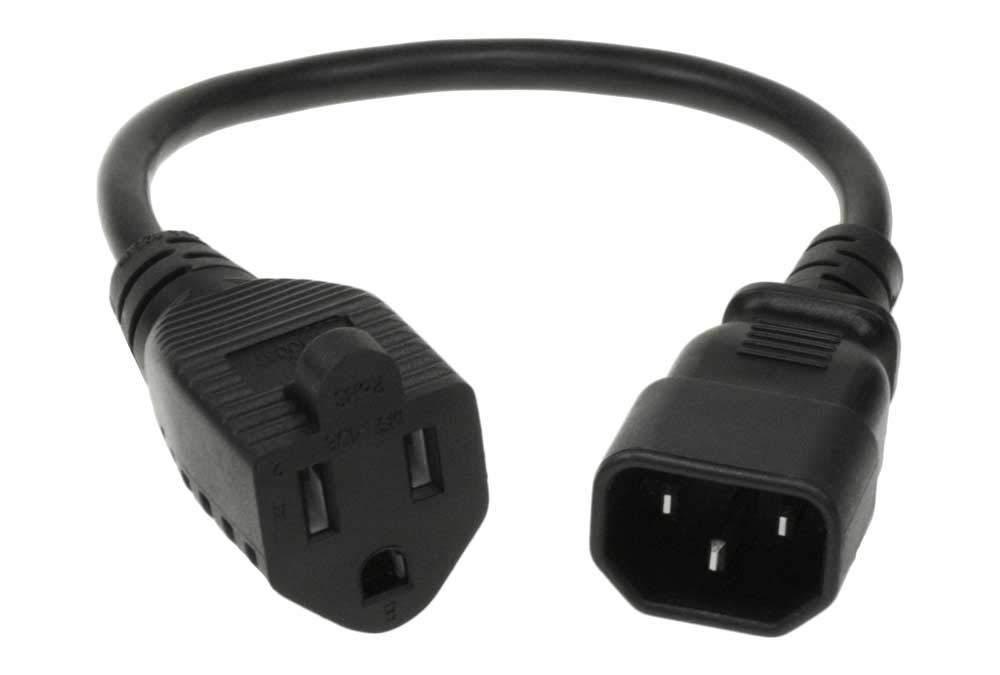 Microconnect PE110403SJTC14-IT cavo di alimentazione Nero 03 m NEMA 5-15R Accoppiatore C14 (Power cord NEMA 5-15R F to - C14 03