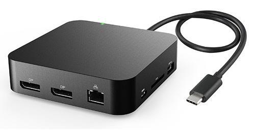 eSTUFF GLB232003 replicatore di porte e docking station per laptop Cablato USB 2.0 Type-C Nero (Dual 2K USB-C Mini Docking - St