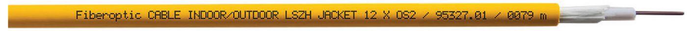 Lanview LVO232550-100 cavo InfiniBand e in fibra ottica 100 m Giallo (Fibre cable 12 x 9/125 OS2 - LSZH indoor/outdoor 100m - W