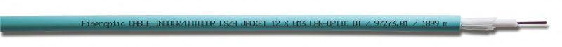 Lanview LVO231995-100 cavo InfiniBand e in fibra ottica 100 m Colore acqua (Fibre cable 12 x OM3 LSZH - indoor/outdoor 100m - W