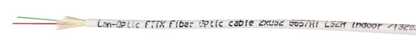Lanview LVO232548-200 cavo a fibre ottiche 200 m FTTH OS2 Bianco (FTTH cable 2 x 9/125 MY - LSZH G657A1 200m Warranty: 60M) [LV