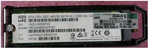SSD DRV da 480 GB SATA M.2 2280