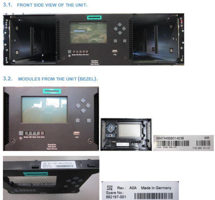 CHASSIS DELLA LIBRERIA BASE SPS-3U