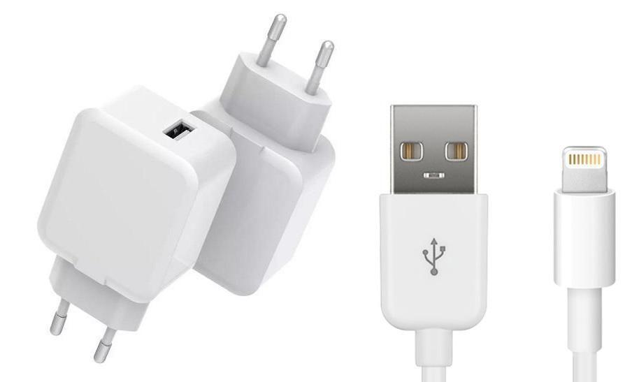 CoreParts MBXUSB-AC0008 Caricabatterie per dispositivi mobili Smartphone Bianco AC Interno (USB Charger for iPhone & iPad - 12W