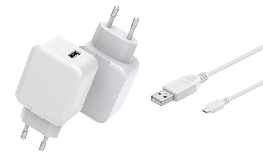 CoreParts MBXUSB-AC0010 Caricabatterie per dispositivi mobili Universale Bianco AC Interno (USB Charger with 3meter - Micro-USB