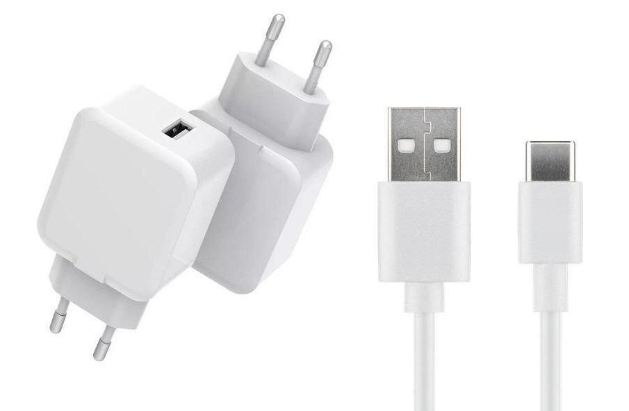 CoreParts MBXUSB-AC0012 Caricabatterie per dispositivi mobili Bianco Interno (USB Charger with 3meter USB-C - Cable 12W 5V 2.4A