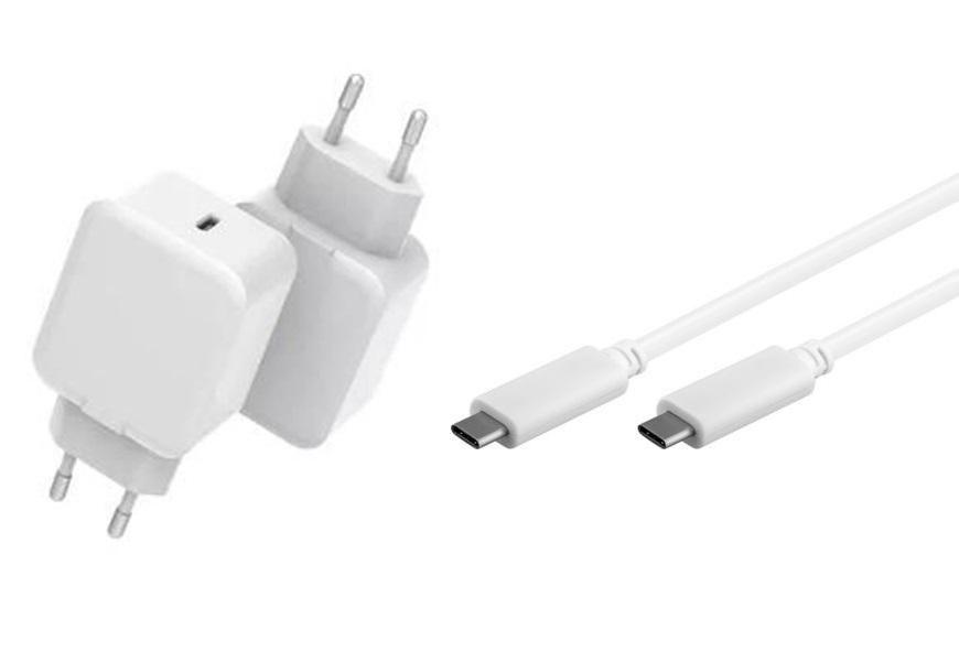 CoreParts MBXUSB-AC0013 Caricabatterie per dispositivi mobili Bianco Interno (USB-C Charger with 1meter - USB-C Cable 20W - 5V-