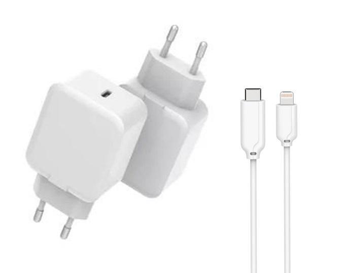 CoreParts MBXUSB-AC0015 Caricabatterie per dispositivi mobili Bianco Interno (USB Charger for iPhone & iPad - 20W 5V-12V/1.6A-3