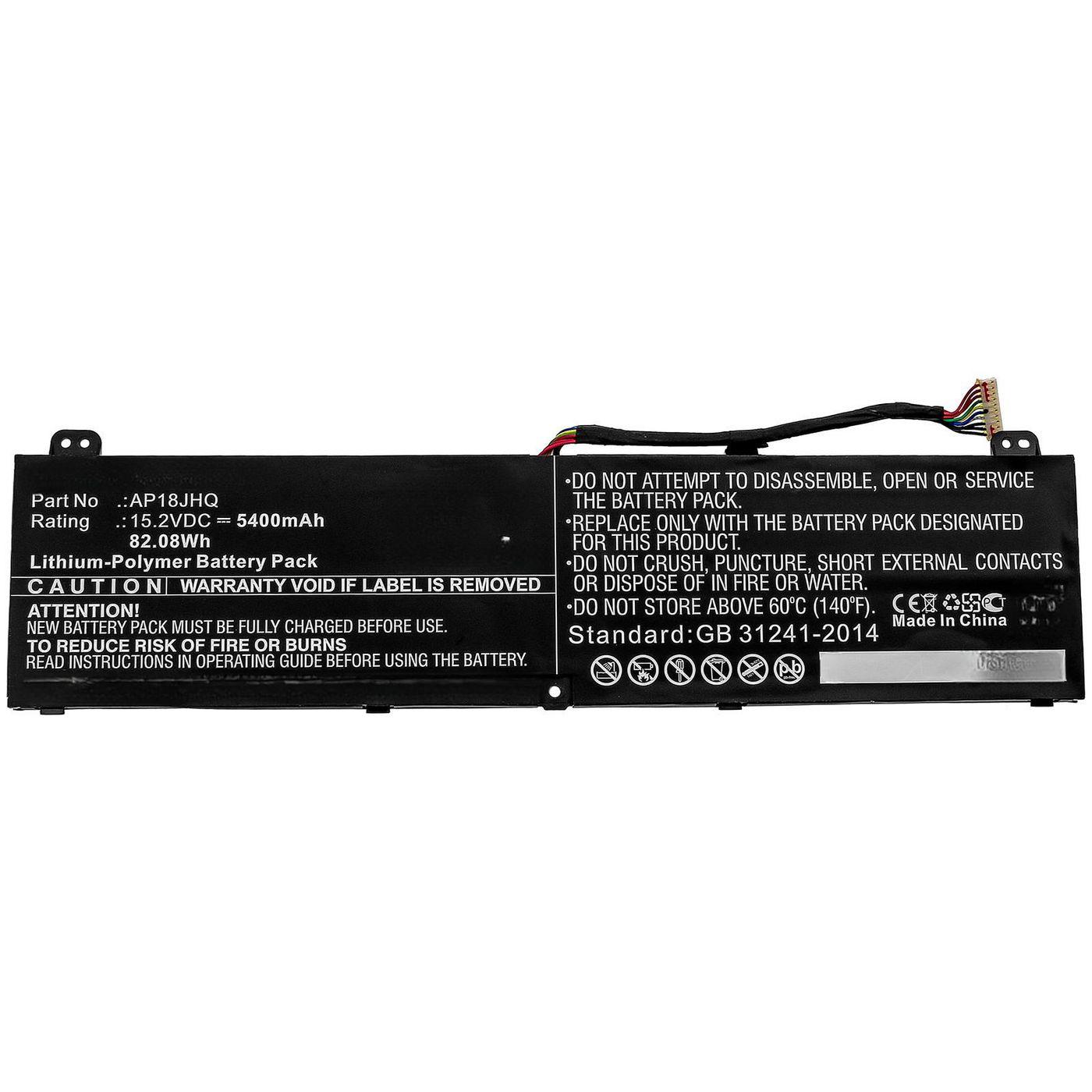 CoreParts MBXAC-BA0111 ricambio per laptop Batteria (Laptop Battery for Acer - 82.08Wh Li-Polymer 15.2V - 5400mAh for Acer Conc
