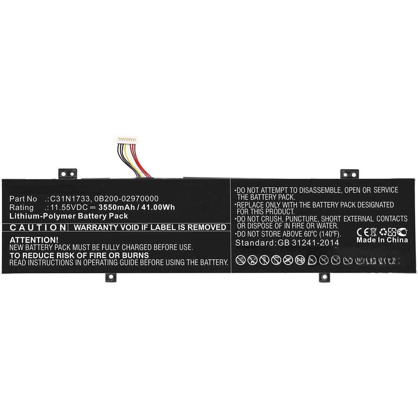 CoreParts MBXAS-BA0267 ricambio per laptop Batteria (Laptop Battery for Asus - 41.00Wh Li-Polymer 11.55V - 3550mAh for Asus TP4