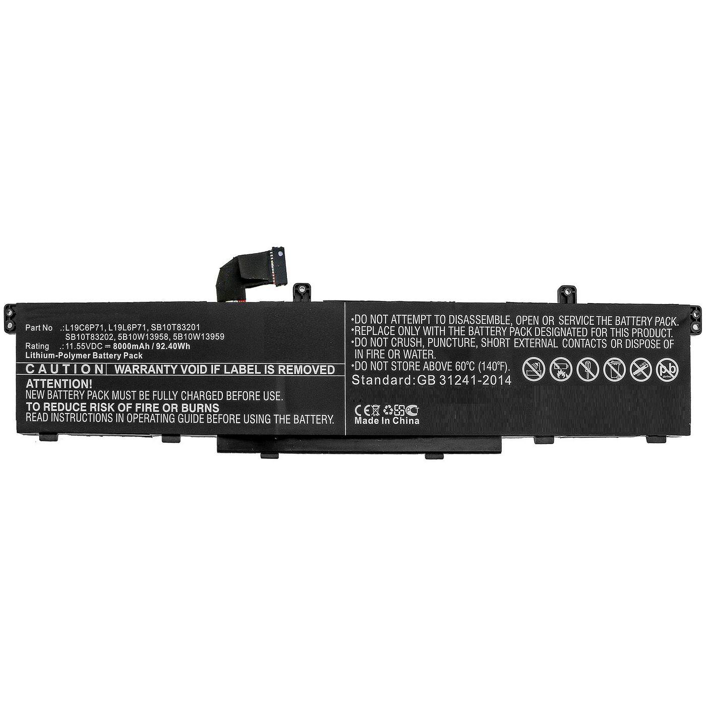 CoreParts MBXLE-BA0302 ricambio per laptop Batteria (Laptop Battery for Lenovo - 92.40Wh Li-Polymer 11.55V - 8000mAh for Lenovo