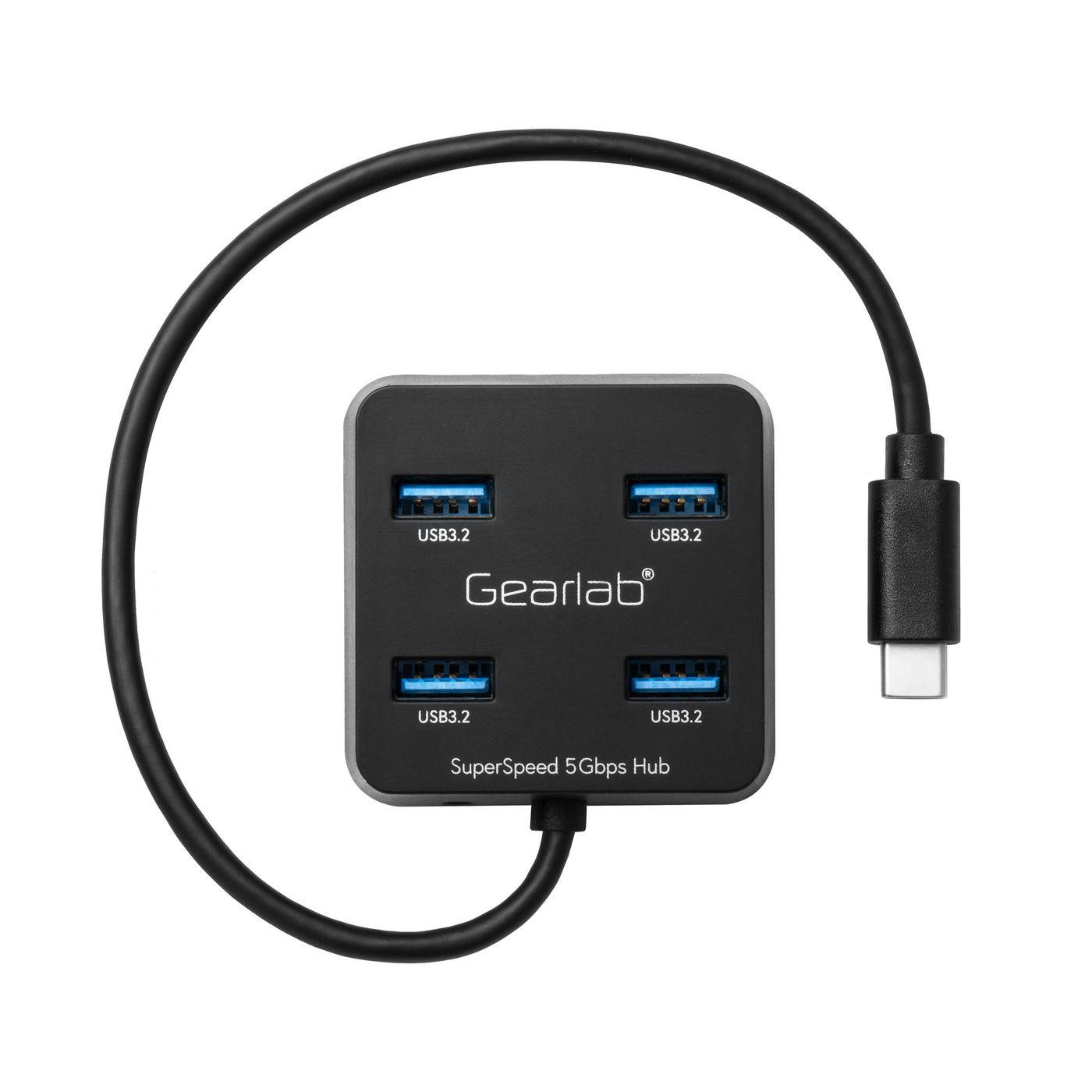 eSTUFF GLB235402 hub di interfaccia USB 3.2 Gen 1 3.1 Gen 1 Type-C 5000 Mbit/s Nero (4 Port USB 3.2 Hub with USB-C - cable - Wa
