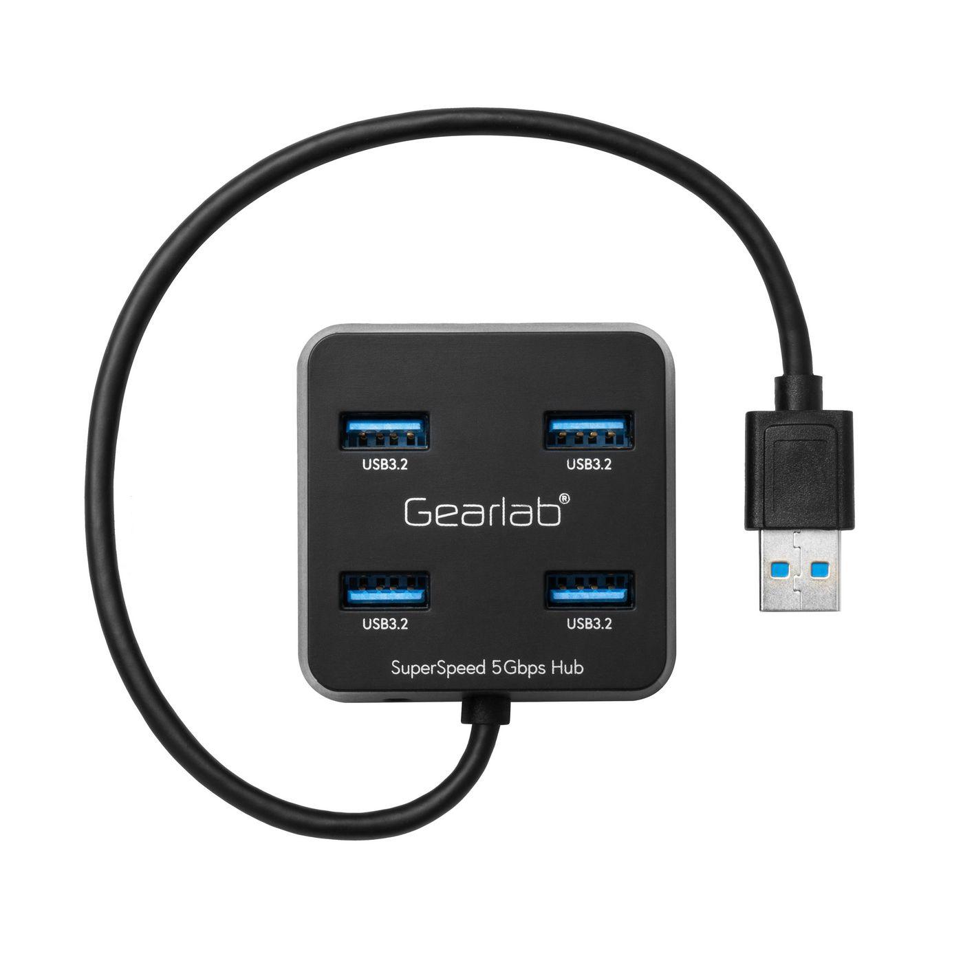 eSTUFF GLB235401 hub di interfaccia USB 3.2 Gen 1 3.1 Gen 1 Type-A 5000 Mbit/s Nero (4 Port USB 3.2 Hub with USB-A - cable - Wa