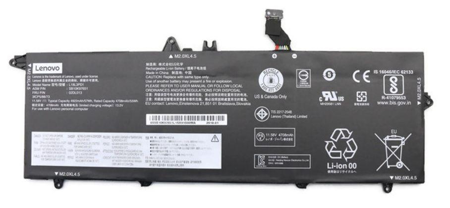 57Wh Lithium-Ion internal - battery for Lenovo ThinkPad - T490s - Warranty: 3M