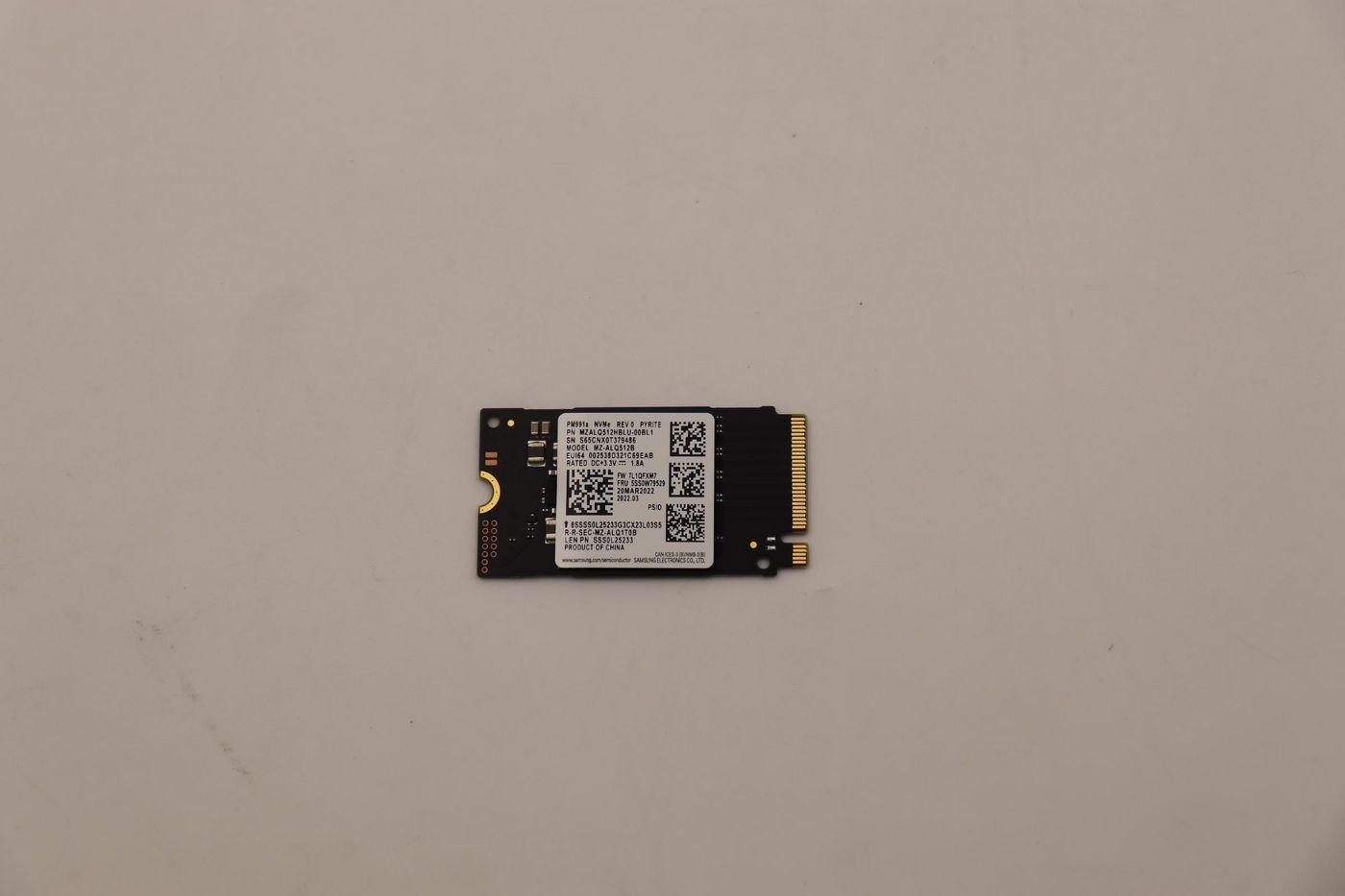 512GB M.2 2242 NVMe SSD - Warranty: 3M