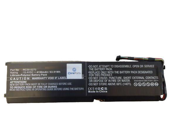 CoreParts MBXRZ-BA0009 ricambio per laptop Batteria (Laptop Battery for Razer - 63.91Wh Li-Pol 15.4V 4150mAh - Blade 63.91Wh Li