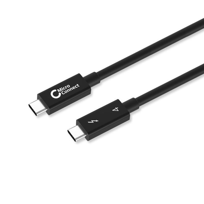 Microconnect TB4010 Cavo Thunderbolt 1 m 40 Gbit/s Nero (Thunderbolt 4 Cable 1M - 100W 8K60Hz - Warranty 300M)