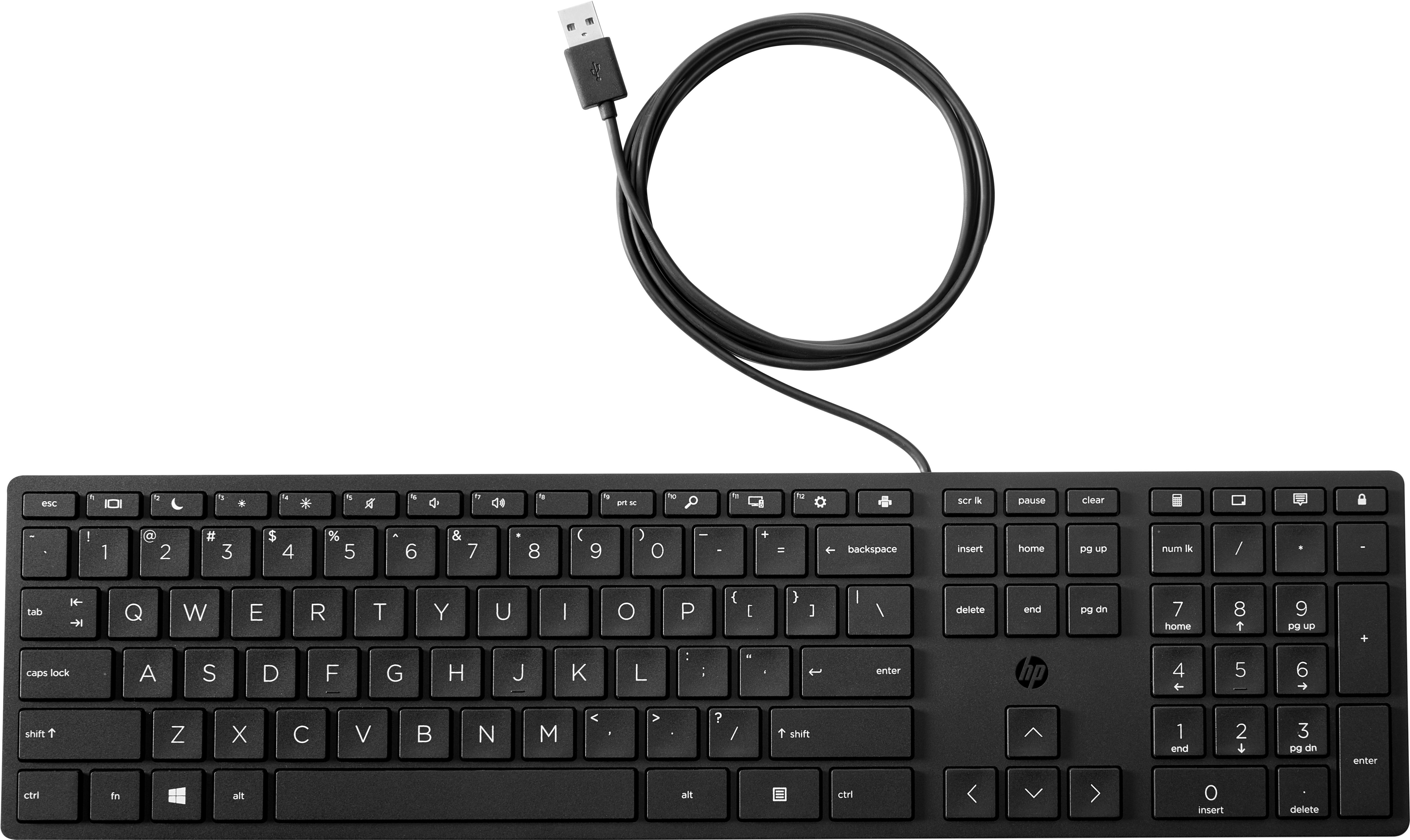 HP L95712-DX1 tastiera USB Nordic Nero
