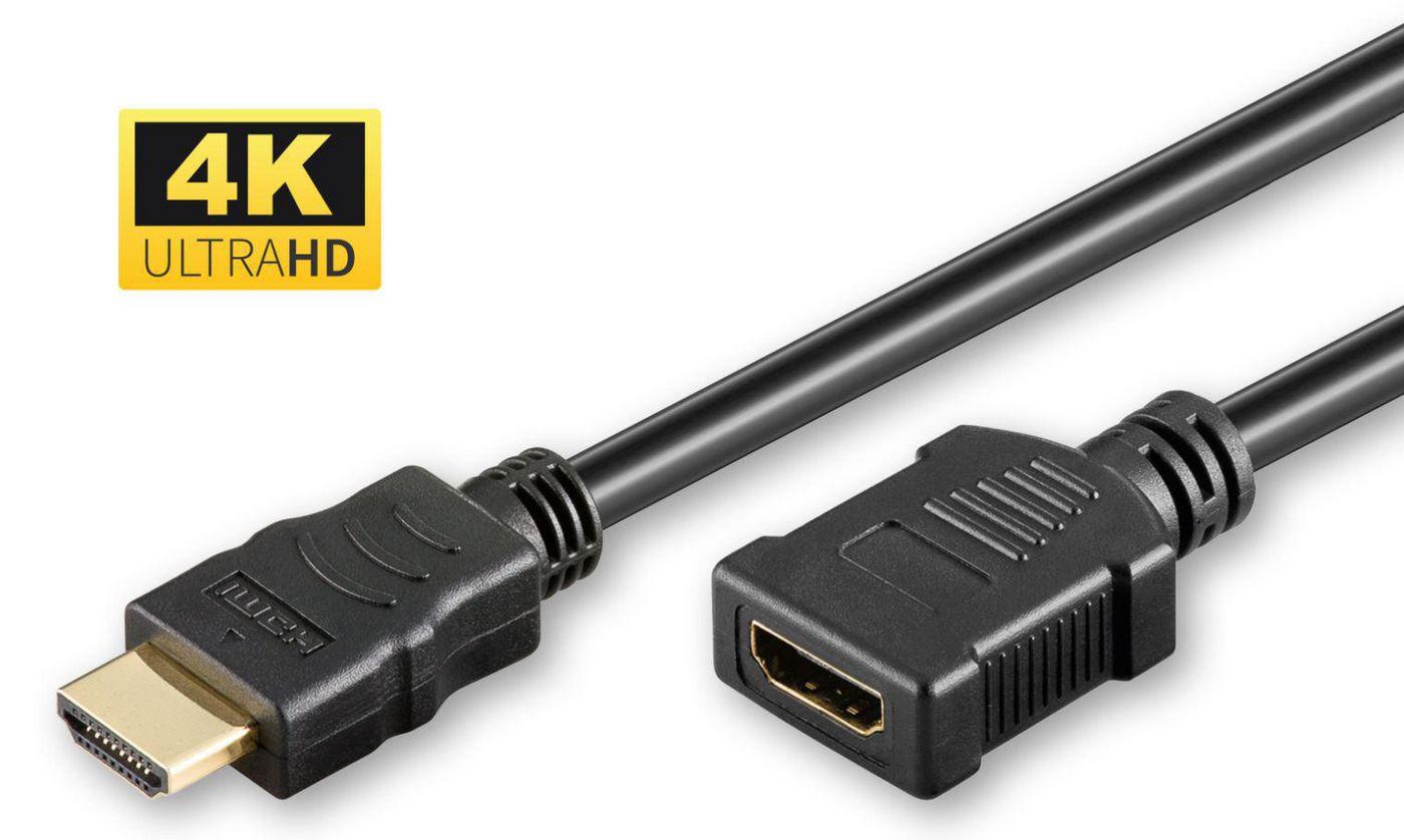 Microconnect HDM19191FV2.0 cavo HDMI 1 m HDMI tipo A [Standard] Nero (HDMI 2.0 Extension Cable, 1m - Warranty: 300M)