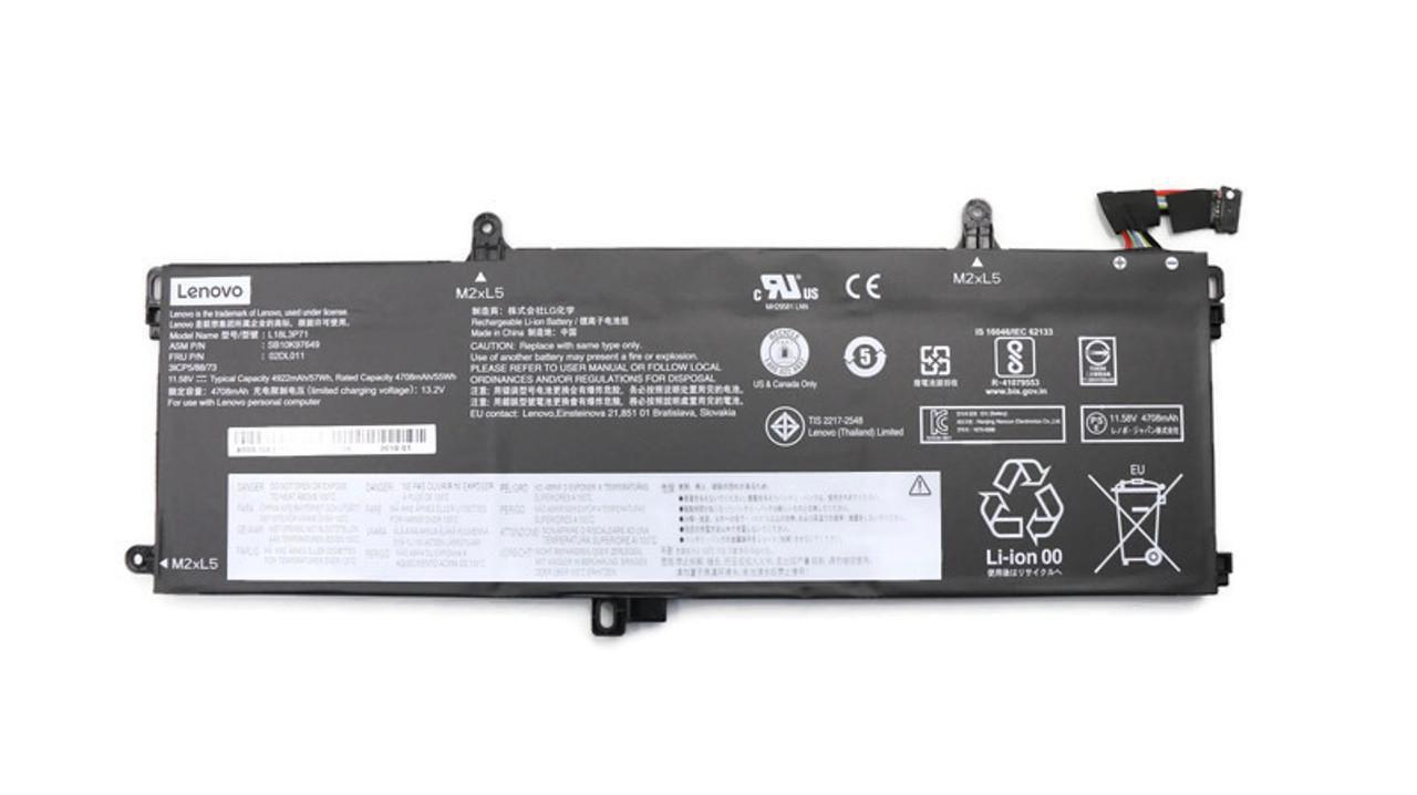 57Wh lithium-ion internal - battery for Lenovo ThinkPad - Warranty: 3M