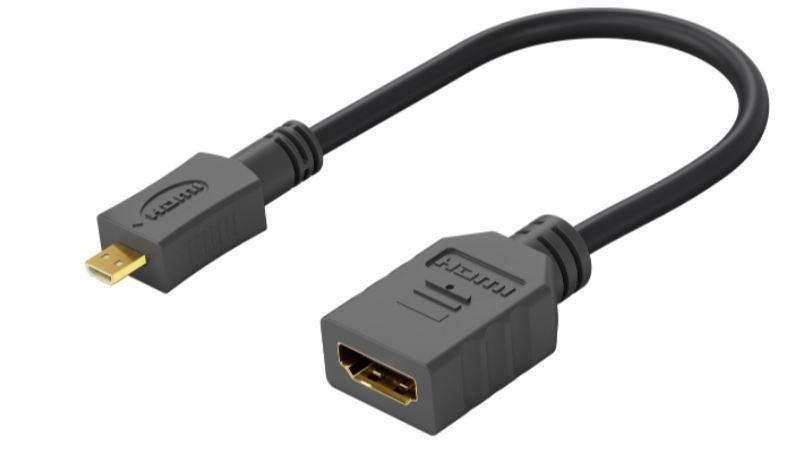Microconnect HDM19F19MMC adattatore per inversione del genere dei cavi HDMI Type D Micro HDMI Nero (HDMI to Micro HDMI adapter