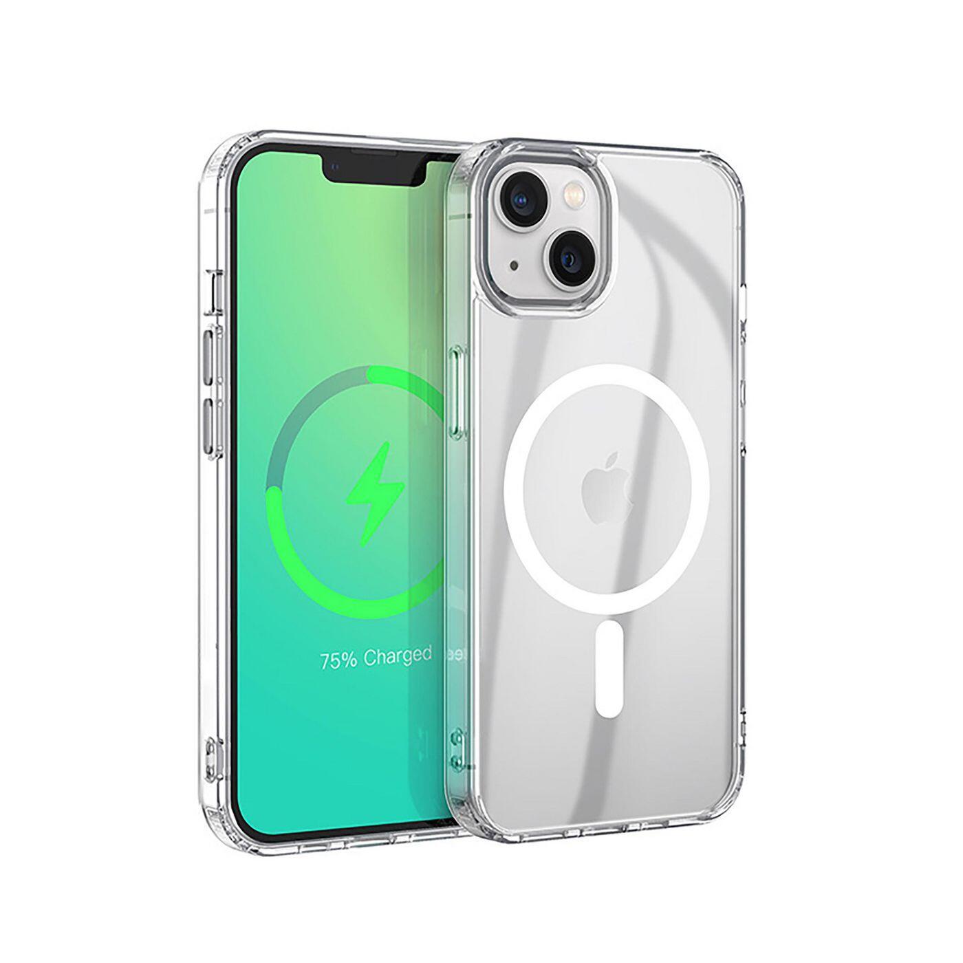 eSTUFF ES67140007 custodia per cellulare 17 cm 6.7 Cover Trasparente (Cover for BERLIN iPhone 14 Plus Clear - Magnetic Cover. M